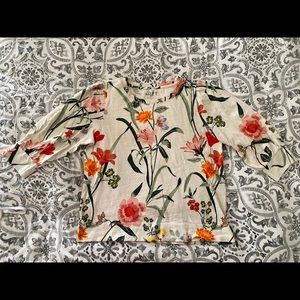 LOFT Lightweight Floral Sweater